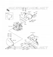CACHE LAT&Eacute;RAL/GARDE CHAINE pour Kawasaki W800 2016