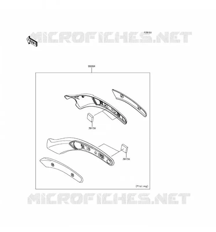 Accessory(Fender Strut Cover) Kawasaki MOTOS 650 2017 VULCAN S  EN650CHF