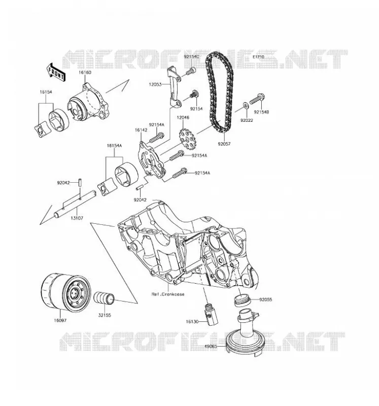 POMPE A HUILE/FILTRE &Agrave; HUILE Kawasaki MOTOS 650 2017 VULCAN S  EN650CHF
