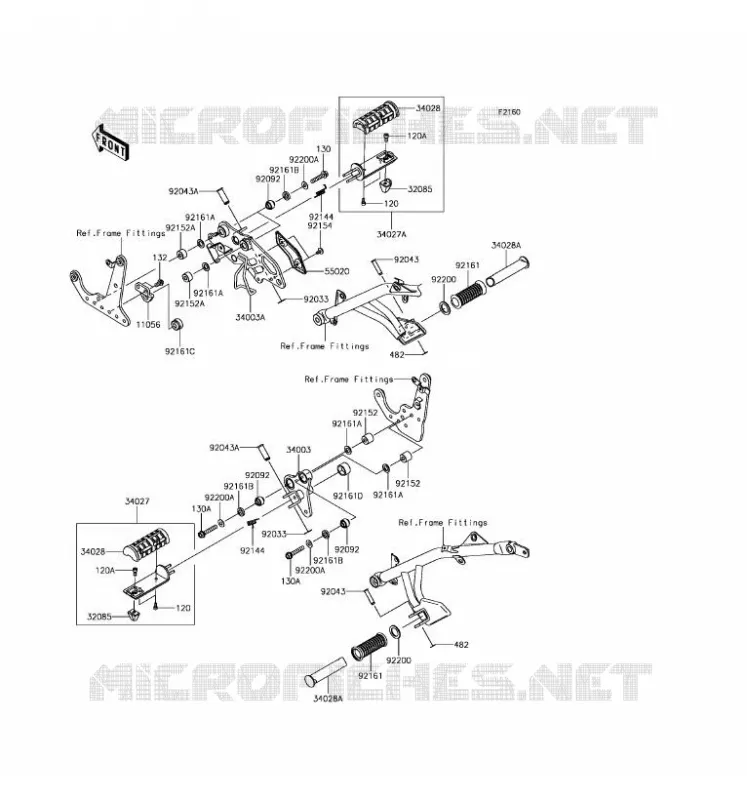 REPOSE PIED Kawasaki MOTOS 650 2017 VULCAN S ABS  EN650DHF