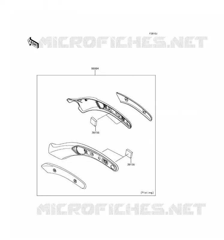 Accessory(Fender Strut Cover) Kawasaki MOTOS 650 2017 VULCAN S ABS  EN650DHF