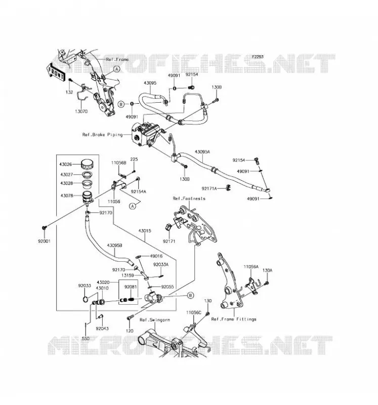 MAITRE CYLINDRE ARRI&Egrave;RE Kawasaki MOTOS 650 2017 VULCAN S ABS  EN650DHFA