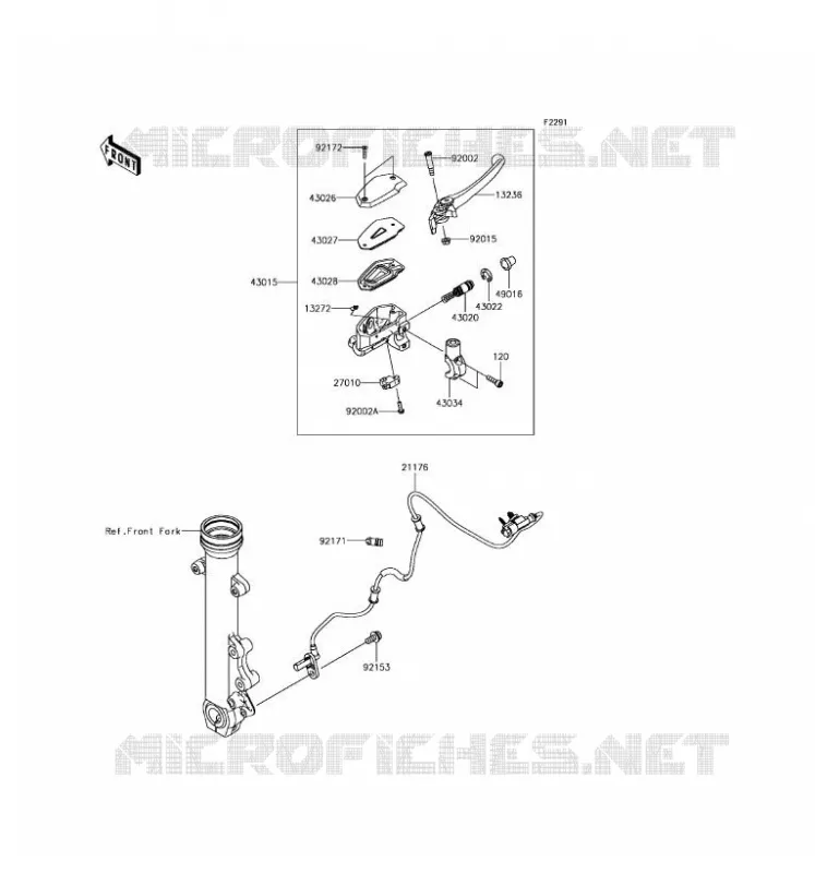 MAITRE CYLINDRE AV Kawasaki MOTOS 650 2017 VULCAN S ABS  EN650DHFA