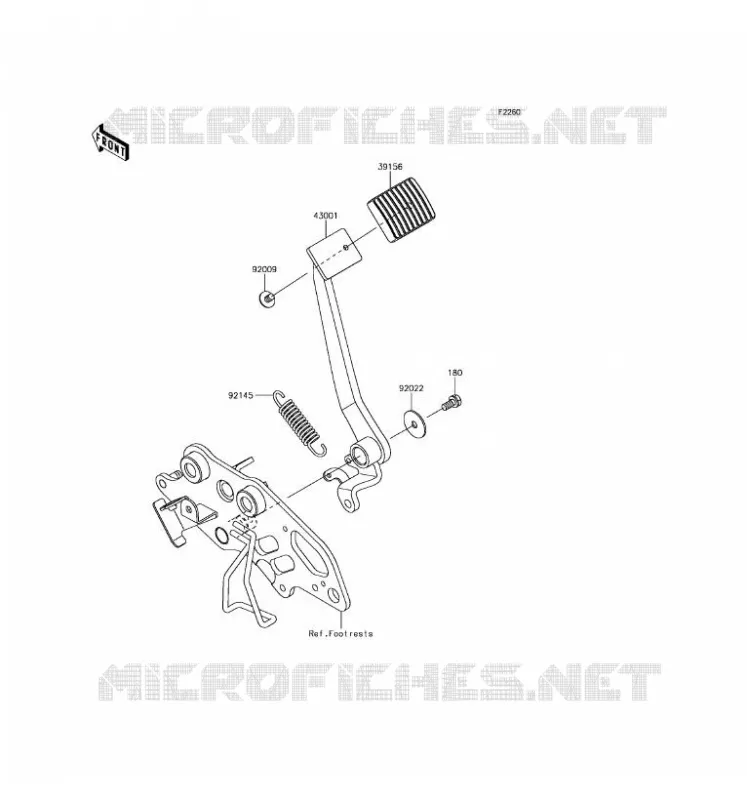 PEDALE DE FREIN Kawasaki MOTOS 650 2017 VULCAN S ABS  EN650EHF