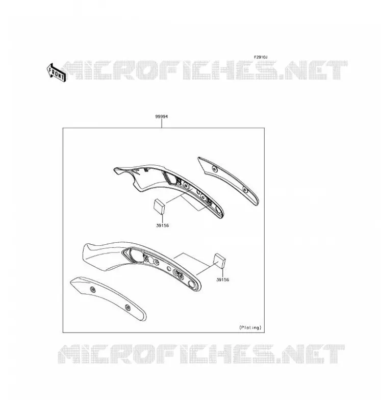 Accessory(Fender Strut Cover) Kawasaki MOTOS 650 2017 VULCAN S ABS  EN650EHF