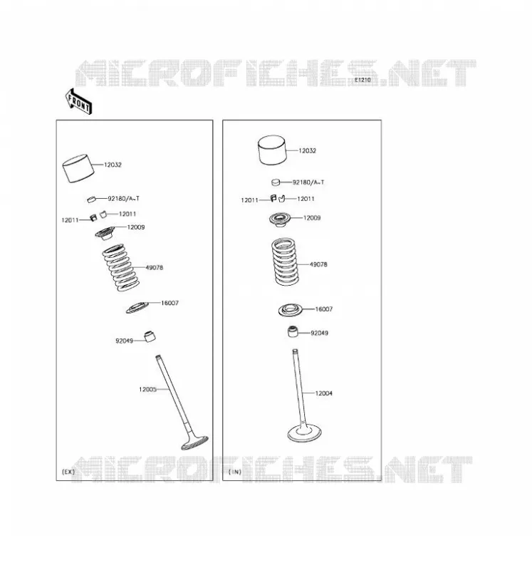 SOUPAPE Kawasaki MOTOS 650 2017 Z650 ABS  ER650HHF