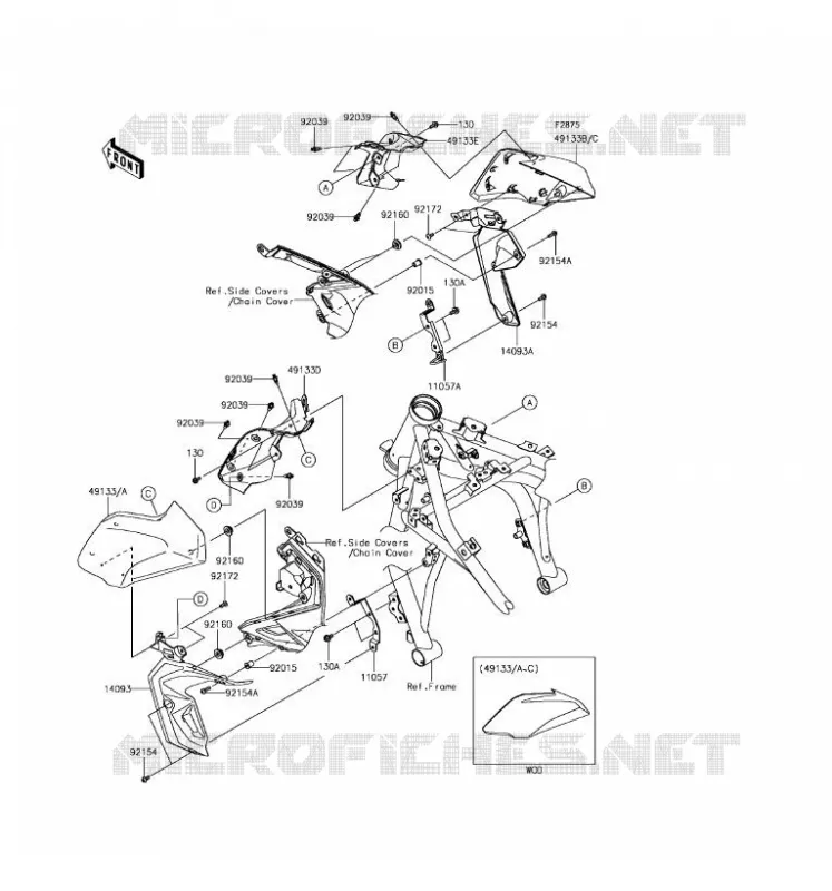 ECOPE Kawasaki MOTOS 650 2017 Z650 ABS  ER650HHF