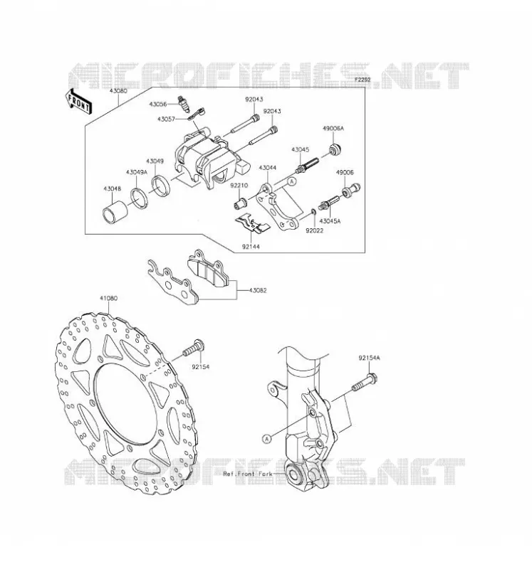 FREIN AVANT Kawasaki MOTOS 300 2016 NINJA 300  EX300AGF