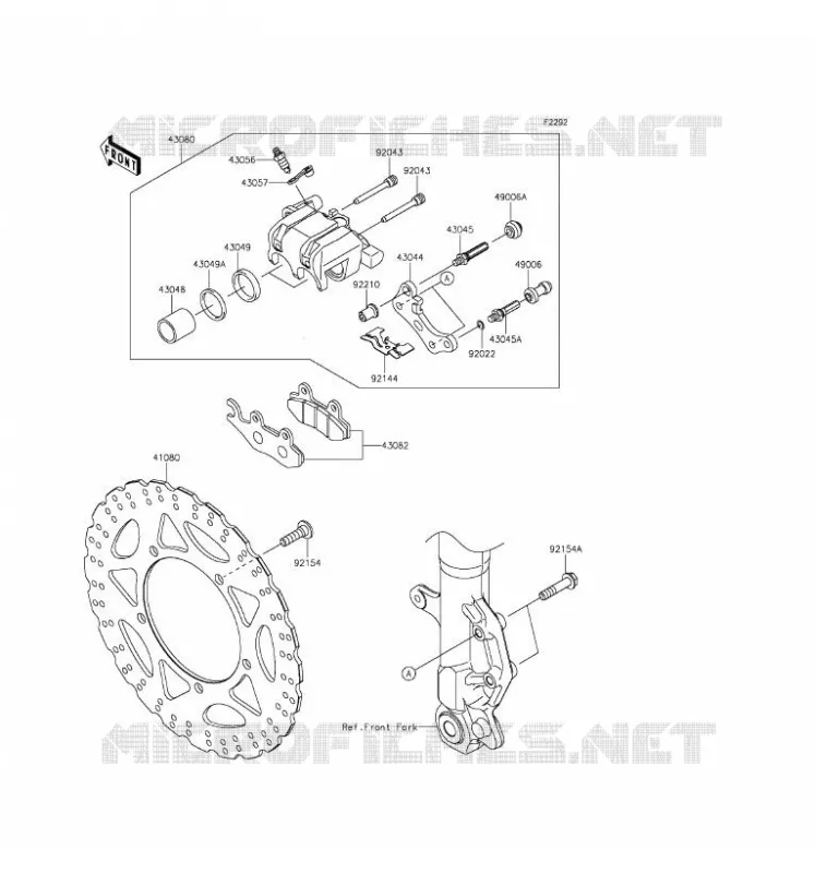 FREIN AVANT Kawasaki MOTOS 300 2016 NINJA 300  EX300AGF