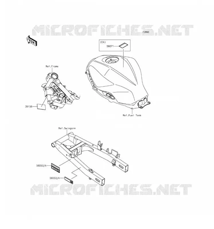 LABEL Kawasaki MOTOS 300 2016 NINJA 300  EX300AGF