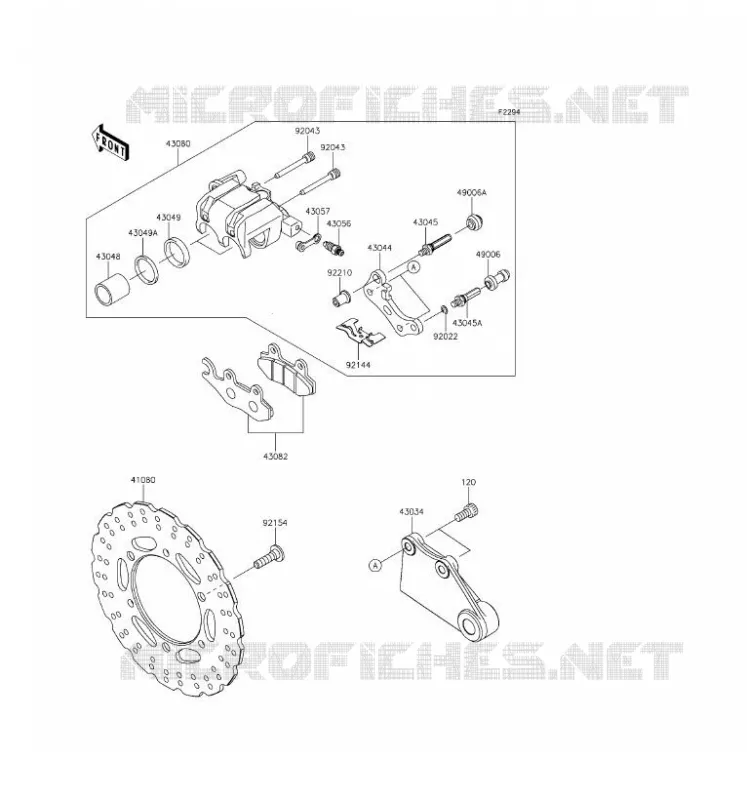 FREIN ARRIERE Kawasaki MOTOS 300 2016 NINJA 300  EX300AGFA