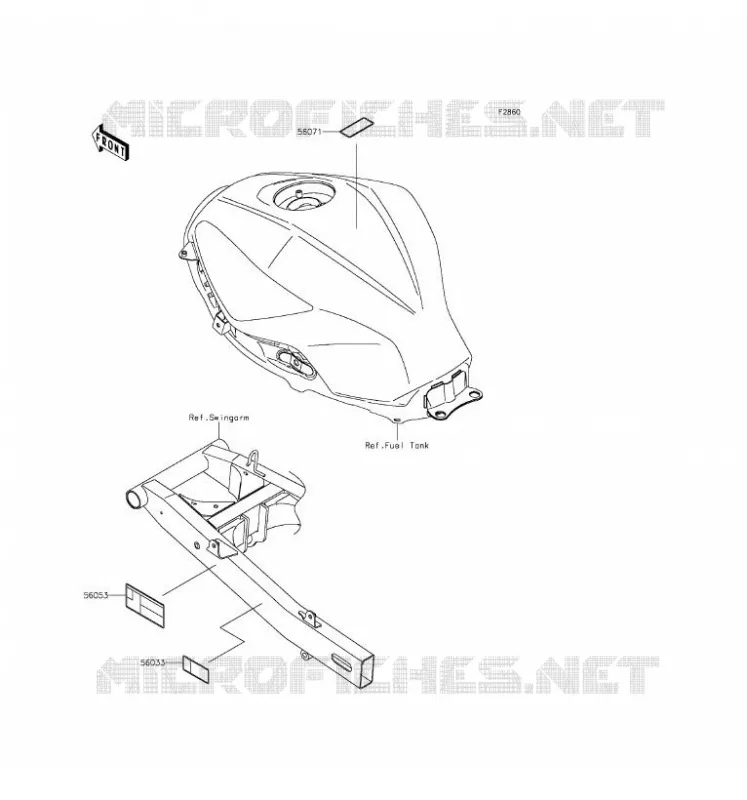 LABEL Kawasaki MOTOS 300 2016 NINJA 300 ABS  EX300BGFA
