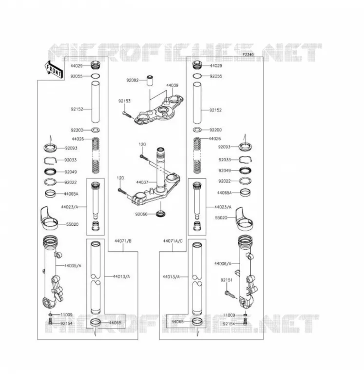 FOURCHE Kawasaki MOTOS 650 2016 ER-6F  EX650EGF