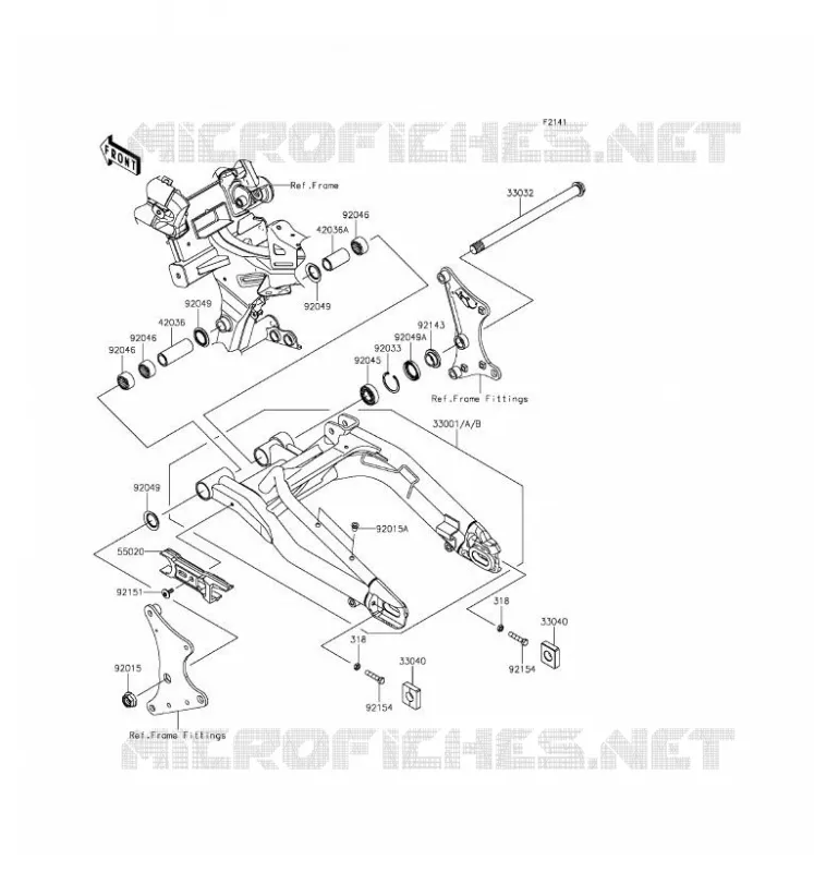 BRAS OSCILLANT Kawasaki MOTOS 650 2016 ER-6F  EX650EGF