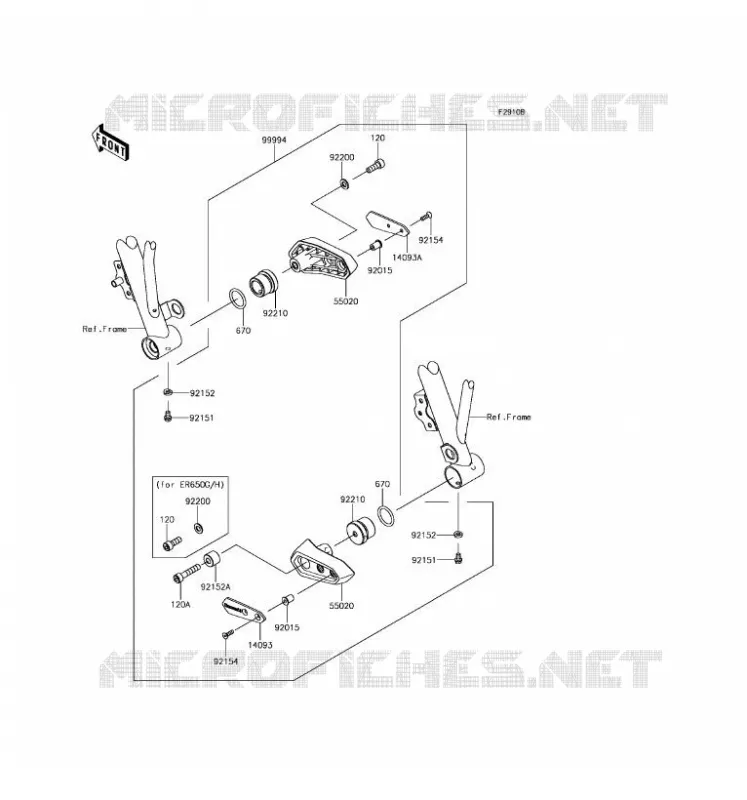 ACCESSOIRE(PROTEGE CARTER) Kawasaki MOTOS 650 2017 NINJA 650 ABS  EX650KHF