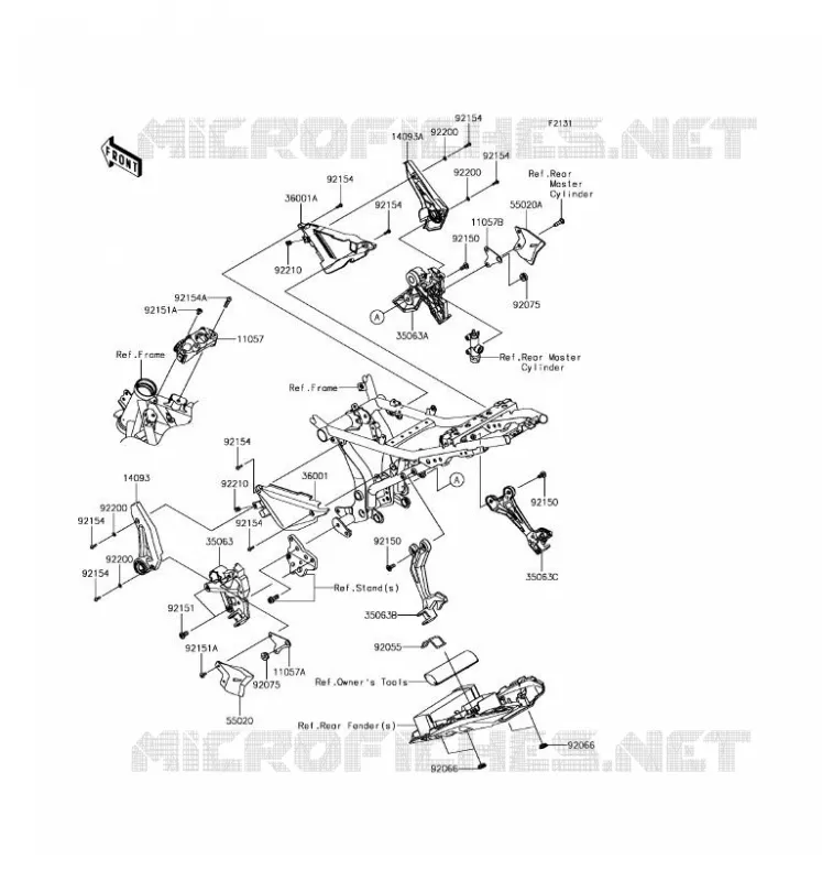 PIECE DE CADRE (COUVERTURE) Kawasaki MOTOS 650 2017 NINJA 650 ABS  EX650KHF