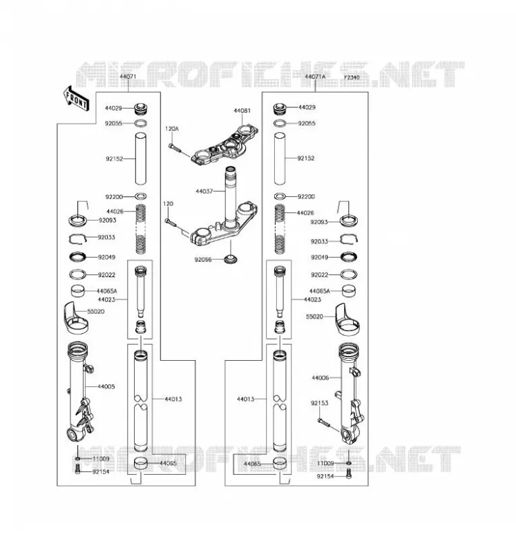 FOURCHE Kawasaki MOTOS 650 2017 NINJA 650 ABS  EX650KHF