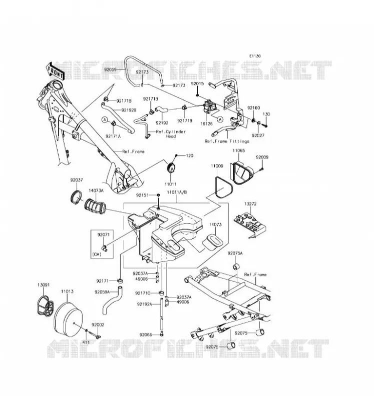 FILTRE A AIR Kawasaki MOTOS 650 2016 KLR650  KL650EGF