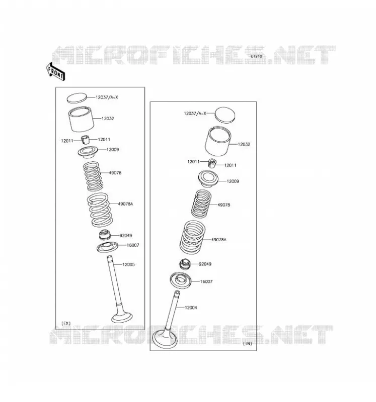 SOUPAPE Kawasaki MOTOS 650 2016 KLR650  KL650EGF