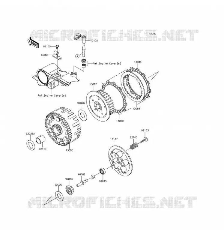 EMBRAYAGE Kawasaki MOTOS 650 2017 KLR650  KL650EHF