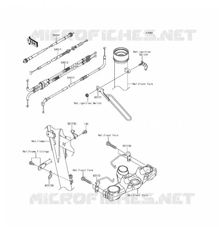 CABLES Kawasaki MOTOS 650 2017 KLR650  KL650EHFA