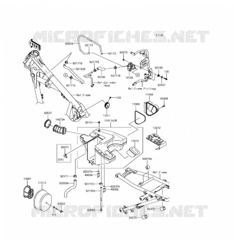 FILTRE A AIR Kawasaki MOTOS 650 2017 KLR650  KL650EHFA