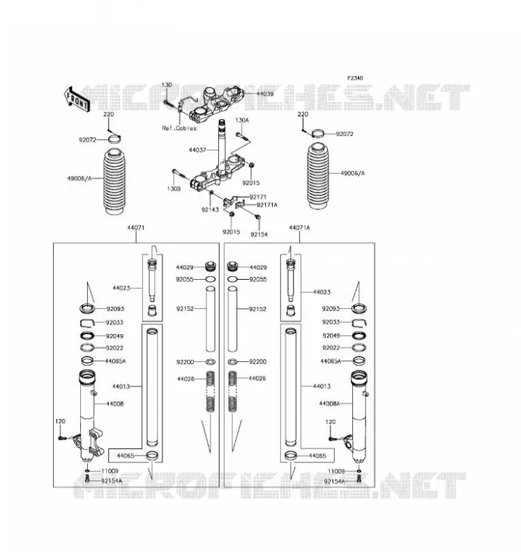 FOURCHE Kawasaki MOTOS 650 2017 KLR650  KL650EHFA