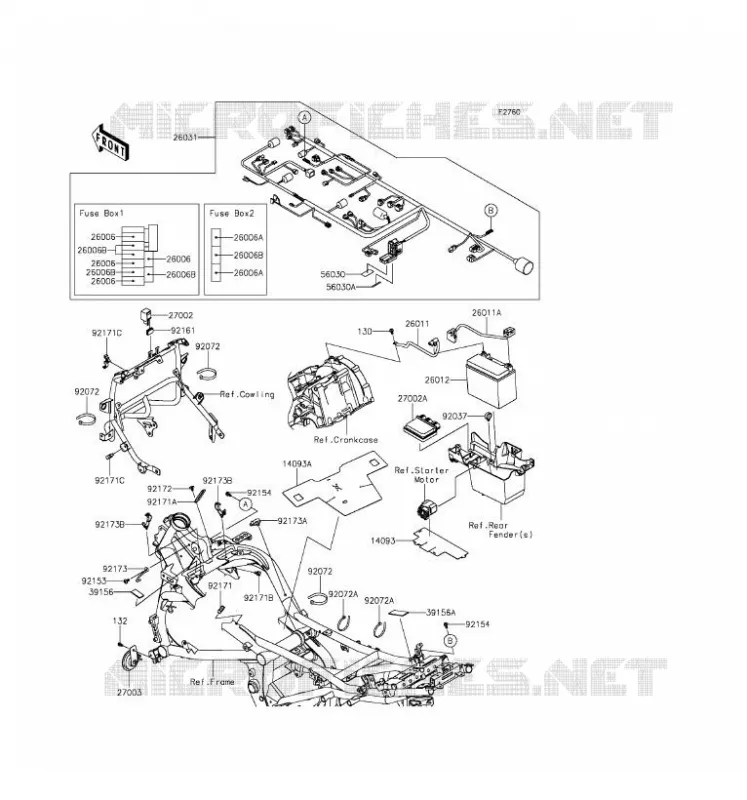 CHASSIS EQUIPMENT ELECTRIQUE Kawasaki MOTOS 650 2016 VERSYS 650  KLE650EGF