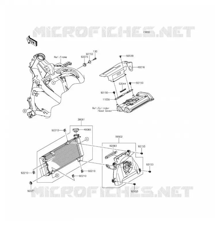 RADIATEUR Kawasaki MOTOS 650 2016 VERSYS 650  KLE650EGF