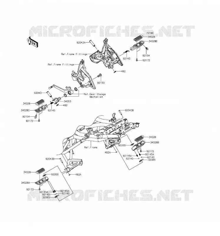 REPOSE PIED Kawasaki MOTOS 650 2016 VERSYS 650  KLE650EGF