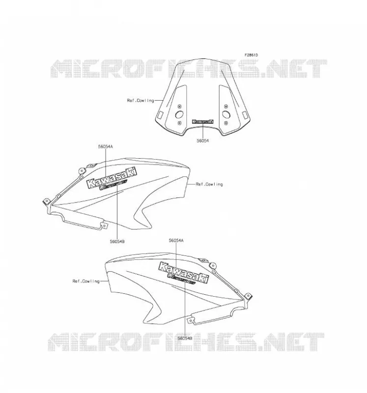 STICKER(GRAY) Kawasaki MOTOS 650 2016 VERSYS 650  KLE650EGF