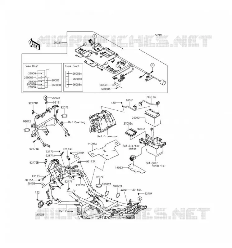 CHASSIS EQUIPMENT ELECTRIQUE Kawasaki MOTOS 650 2016 VERSYS 650  KLE650EGF