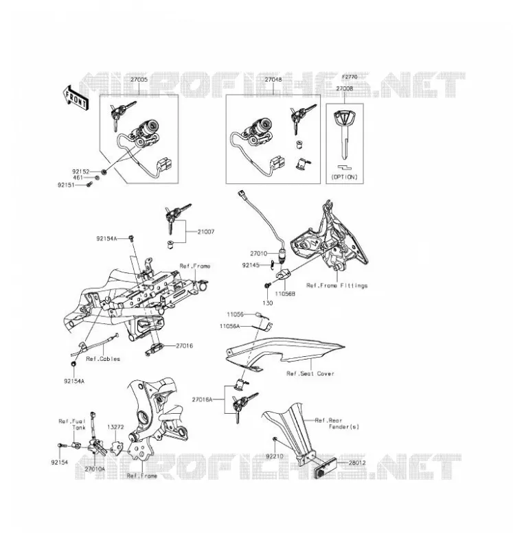 CONTACTEUR Kawasaki MOTOS 650 2016 VERSYS 650  KLE650EGF
