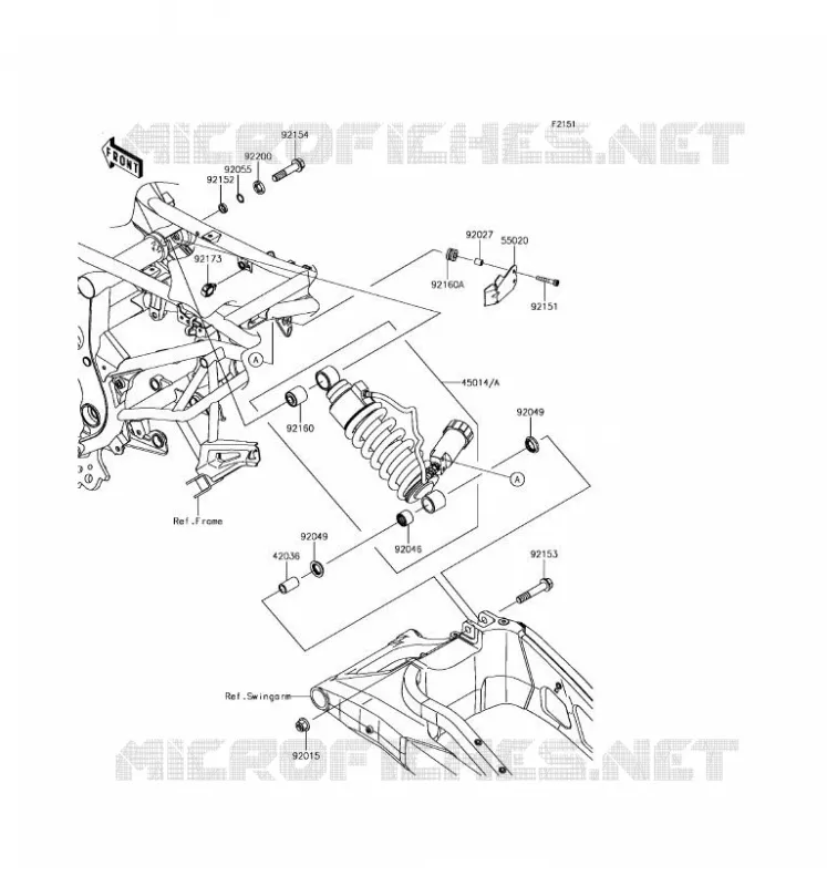 SUSPENSION/AMORTISSEUR Kawasaki MOTOS 650 2017 VERSYS 650 ABS  KLE650FHF