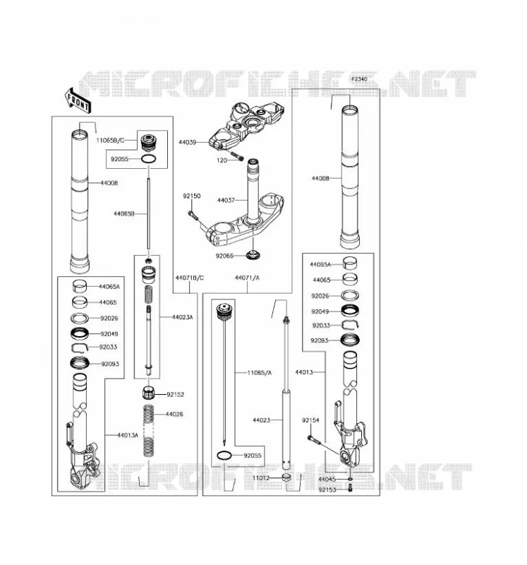 FOURCHE Kawasaki MOTOS 650 2017 VERSYS 650 ABS  KLE650FHFA