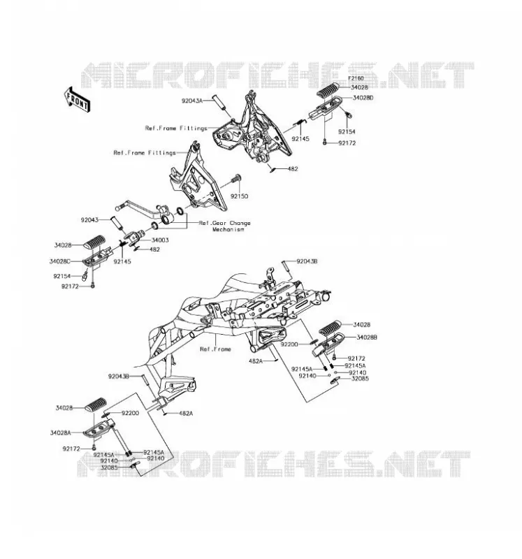 REPOSE PIED Kawasaki MOTOS 650 2017 VERSYS 650 ABS  KLE650FHFA