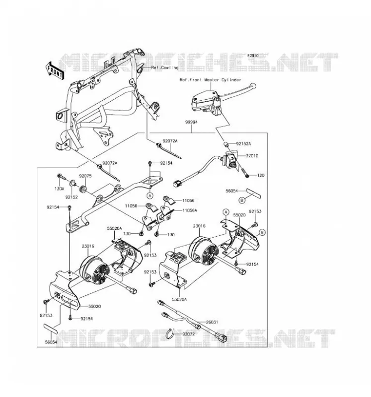 ACCESSOIRE(PHARE ADDITIONEL) Kawasaki MOTOS 650 2017 VERSYS 650 ABS  KLE650FHFA