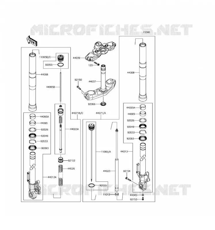 FOURCHE Kawasaki MOTOS 650 2017 VERSYS 650 ABS  KLE650FHFA