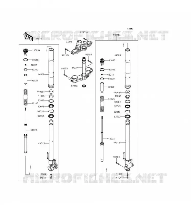 FOURCHE Kawasaki MOTOS 1000 2016 VERSYS 1000  KLZ1000BGF