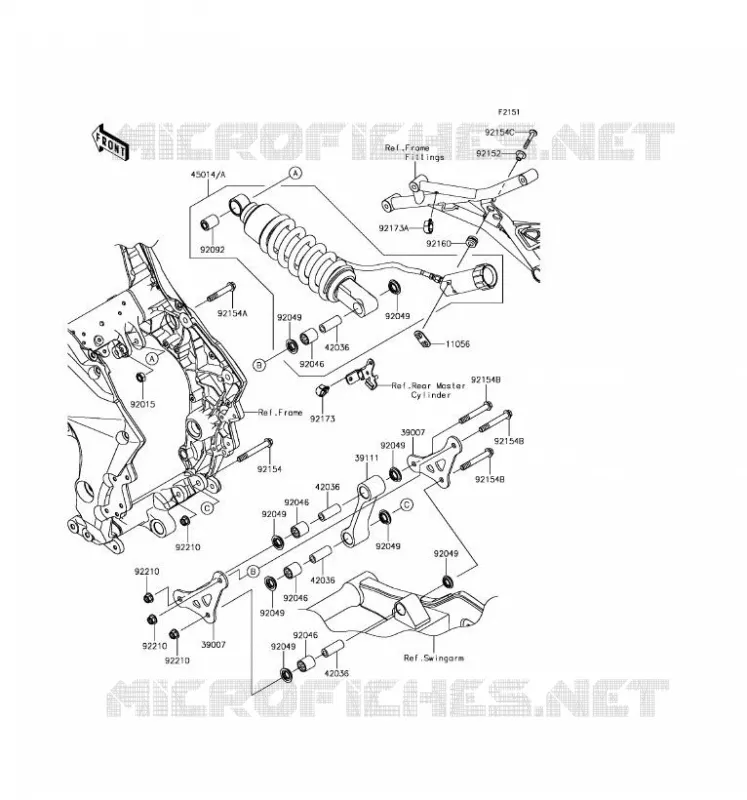 SUSPENSION/AMORTISSEUR Kawasaki MOTOS 1000 2017 VERSYS 1000  KLZ1000BHF