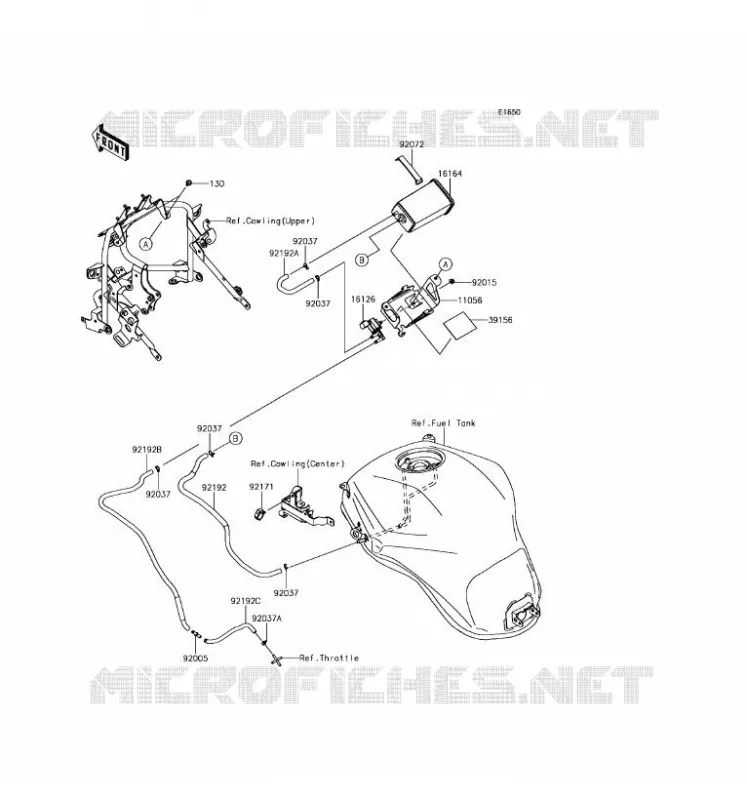 SYSTEME D'EVAPORATION CARBURANT Kawasaki MOTOS 1000 2017 VERSYS 1000  KLZ1000BHF