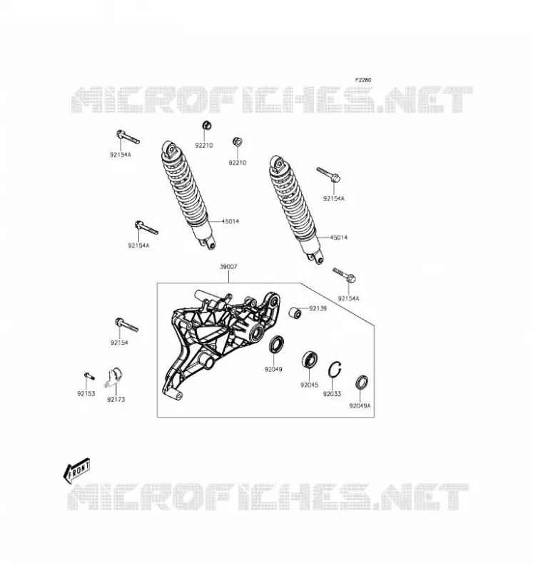 AMORTISSEUR Kawasaki SCOOTER 300 2016 J300  SC300AGFA