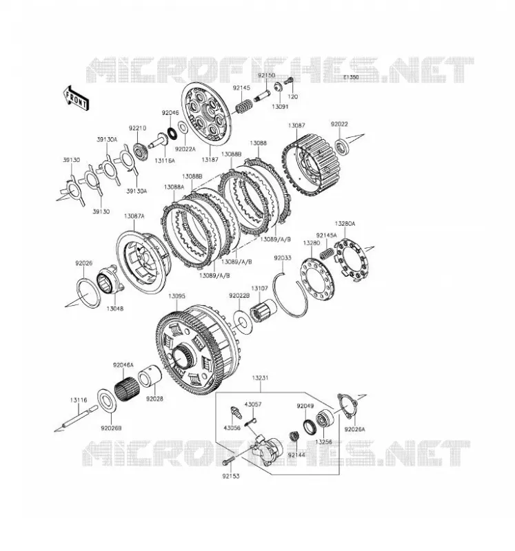 EMBRAYAGE Kawasaki MOTOS 1400 2016 CONCOURS 14 ABS  ZG1400EGF