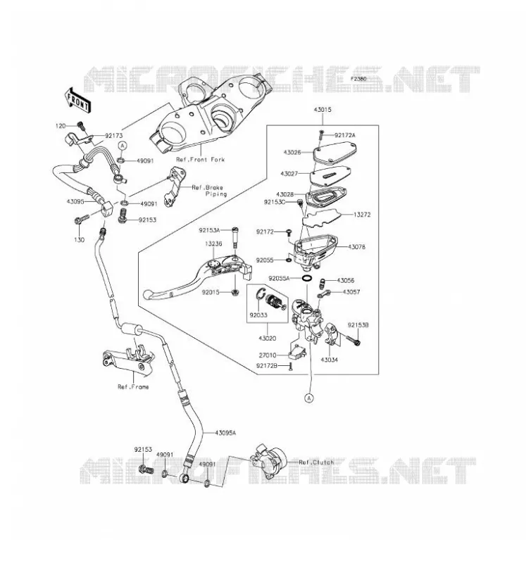 EMBRAYAGE MAITRE CYLINDRE Kawasaki MOTOS 1400 2016 CONCOURS 14 ABS  ZG1400EGF