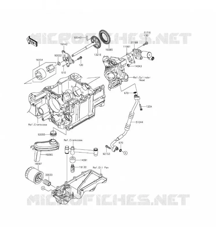 POMPE A HUILE Kawasaki MOTOS 1400 2016 1400GTR ABS  ZG1400EGF