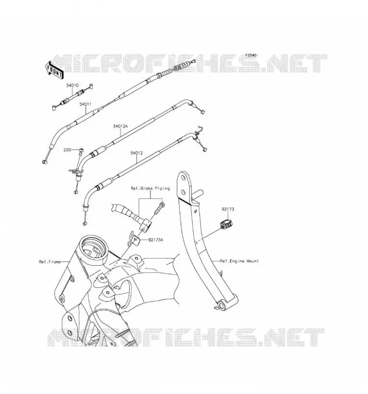 CABLES Kawasaki MOTOS 1000 2016 Z1000 ABS  ZR1000GGF