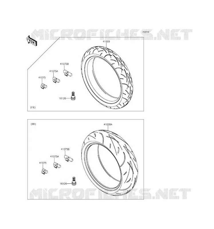PNEUS Kawasaki MOTOS 1000 2016 Z1000 ABS  ZR1000GGF