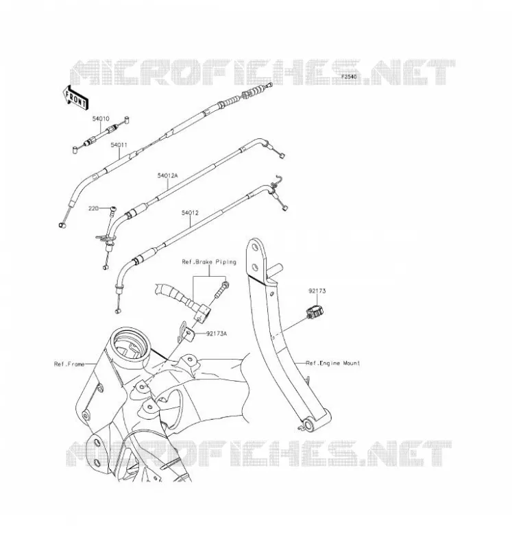 CABLES Kawasaki MOTOS 1000 2016 Z1000 ABS  ZR1000GGF