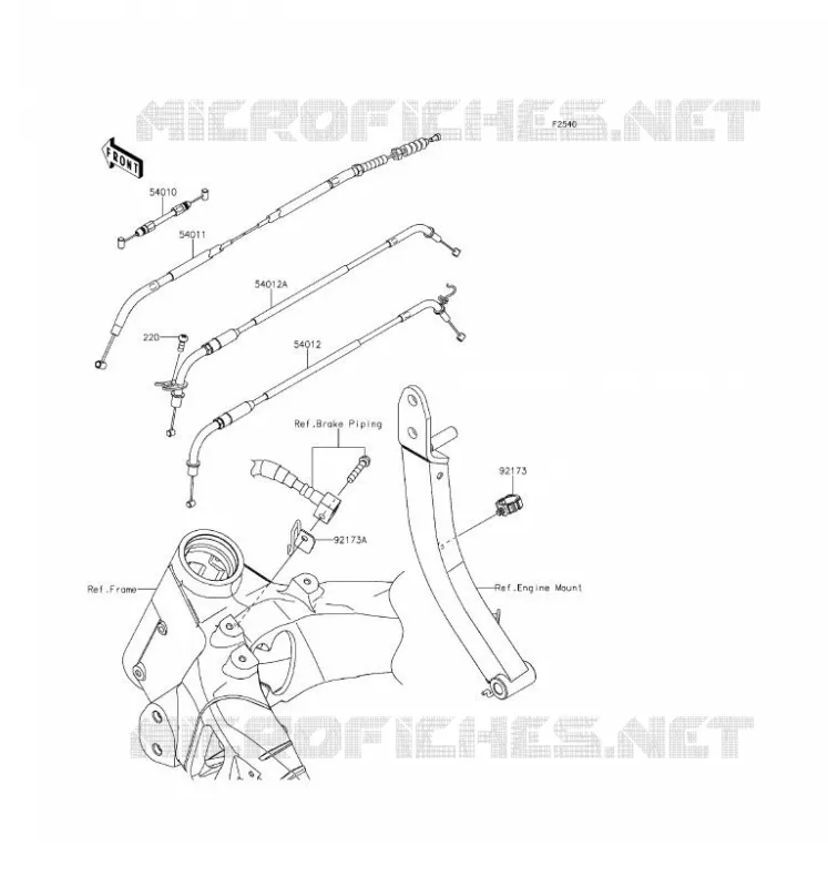 CABLES Kawasaki MOTOS 1000 2016 Z1000 ABS  ZR1000GGF