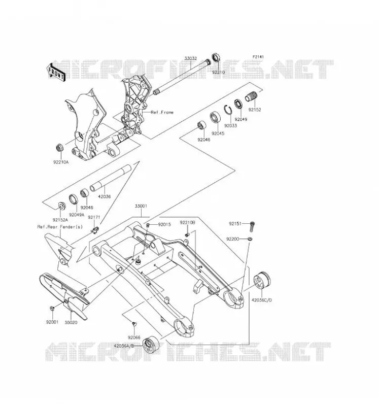 BRAS OSCILLANT Kawasaki MOTOS 1000 2016 Z1000 ABS  ZR1000GGF